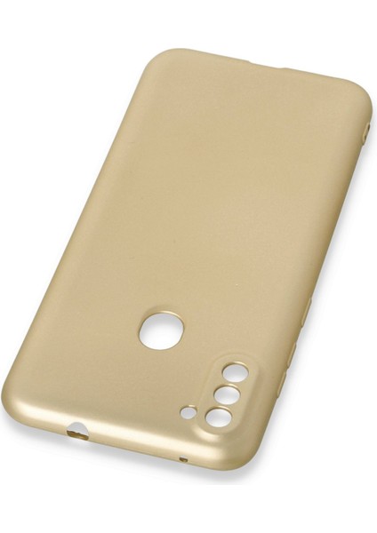 Samsung Galaxy M11 Kılıf Premium Rubber Silikon - Gold 13