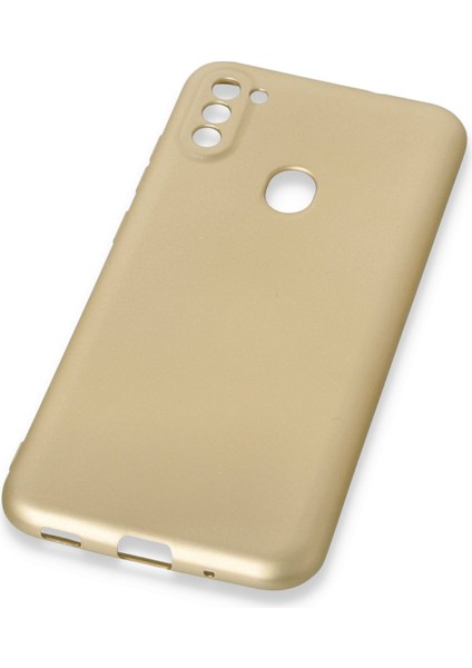 Samsung Galaxy M11 Kılıf Premium Rubber Silikon - Gold 13