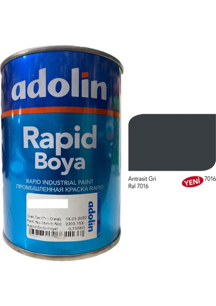 Rapid Endüstriyel Boya Antrasit Gri Ral 7016
