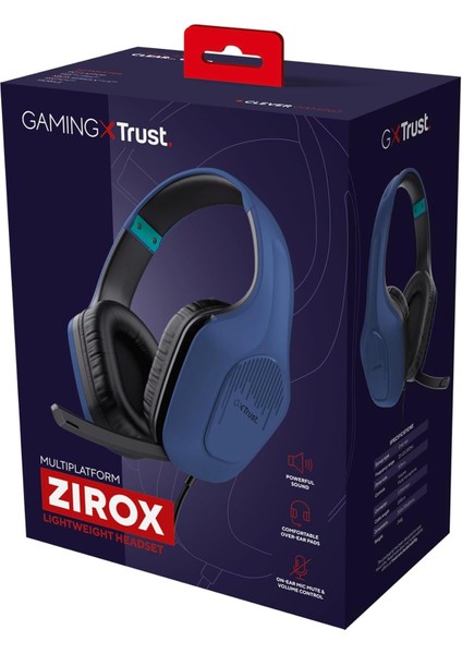 24991 GXT415 Zirox Kablolu Gaming Oyuncu Kulaklık - Mavi