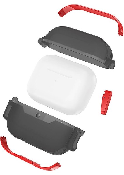 Apple Airpods 4. Nesil Uyumlu Kılıf Yandan Tuş Basıp Açmalı Predator Case