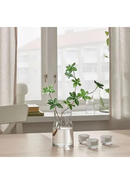 Sumuhome Tıdvatten Cam Vazo Saydam Cam 18 cm