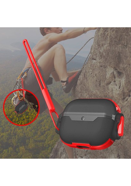 Apple Airpods 4. Nesil Uyumlu Kılıf Yandan Tuş Basıp Açmalı Predator Case