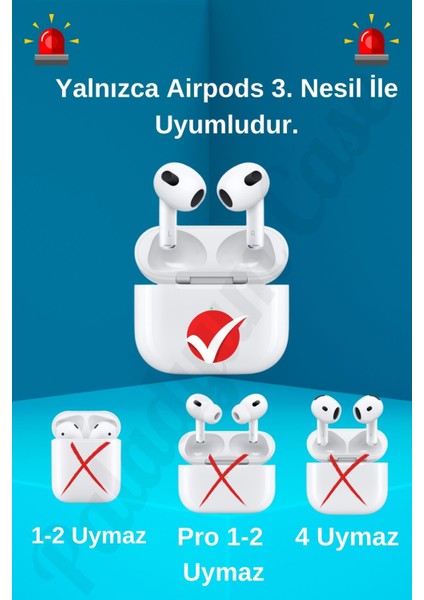 Airpods 3. Nesil Uyumlu Gold Taşlı Kılıf