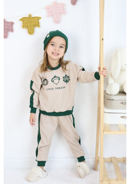 Cozy Nakış Baskılı 3lü Takım