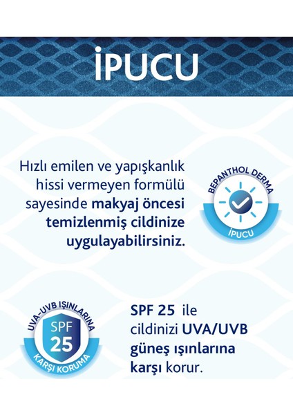 Bepanthol Derma Nemlendirici & Besleyici SPF 25 Günlük Yüz Kremi 50ML l Provitamin B5 Bakım Kompleksi