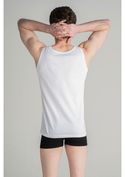 Erkek Beyaz Pamuklu Penye Askılı Atlet fırsatları