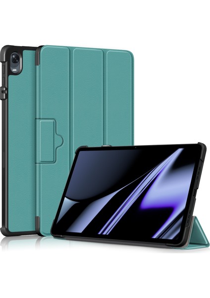 Oppo Pad 11 Inç Koyu Yeşil Için Deri Tablet Kılıfı (Yurt Dışından)