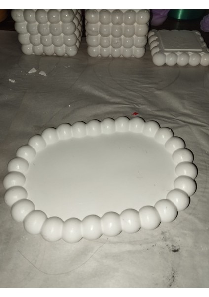 El Yapımı Beton Bubble Dekoratif Tabak