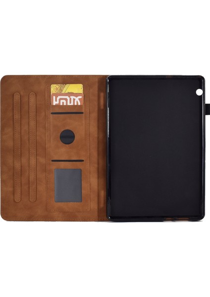 Huawei Mediapad T5 Kahverengi Için Tower Kabartmalı Kılıf (Yurt Dışından) fırsatları