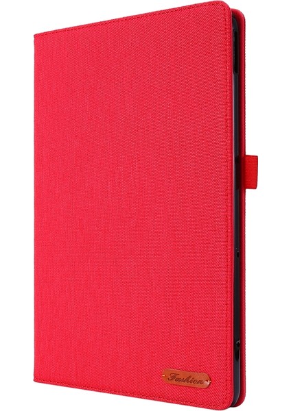 Kumaş + Tpu Düz Koruyucu Kılıf Huawei Matepad Pro 10.8 Kırmızı Için Isim Kartı Klipsli (Yurt Dışından)