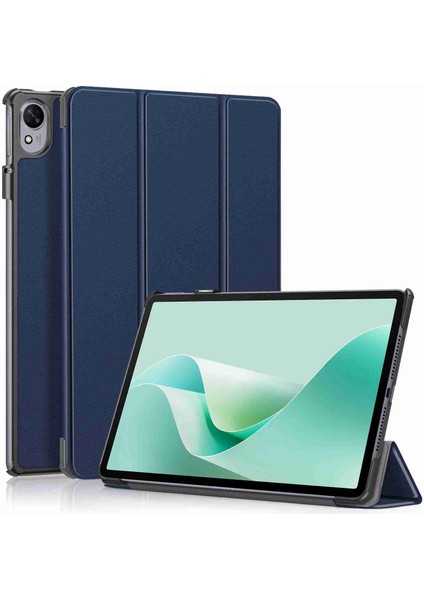 Huawei Matepad 11.5s Koyu Mavi Için 3 Katlı Tutucu Tablet Kılıfı (Yurt Dışından)