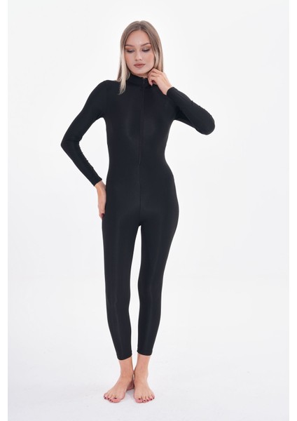 Tulum Önden Fermuarlı Uzun Kol Mayo Likralı Günlük / Spor Kullanım modelleri