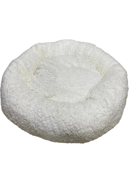 FLYPEFLYPET PELUŞ KEDİ YATAĞI - KÖPEK YATAĞI MİNDER 50X50X15CM BEYAZ