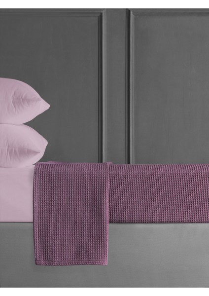 Çift Kişilik Waffle Pike 200X230CM - Pamuklu Yatak Örtüsü - Yazlık Kullanım Için Uygun Hafif Kolay Kullanım Çekmez ve Solmaz