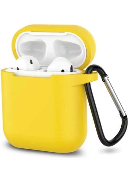 Apple Airpods 1/2.nesil Uyumlu Tam Koruma Silikon Kılıf