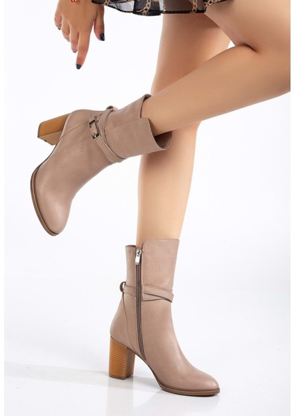 Kadın Toka Detaylı Şık Topuklu Bot - Taş fiyatları