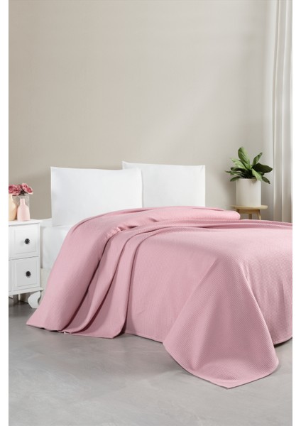 Çift Kişilik Waffle Pike 200X230CM - Pamuklu Yatak Örtüsü - Yazlık Kullanım Için Uygun Hafif Kolay Kullanım Çekmez ve Solmaz