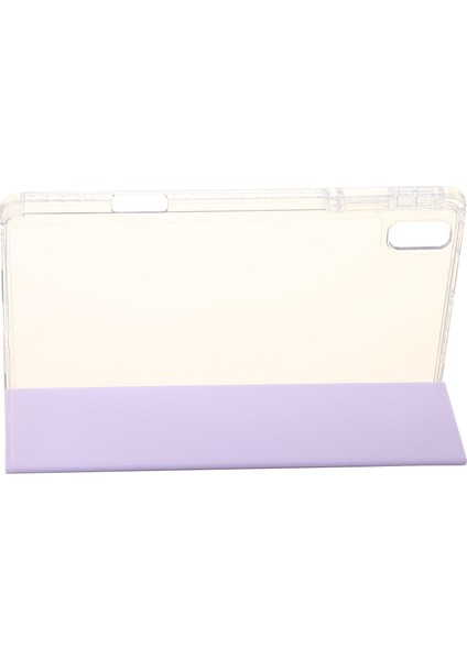 Huawei Matepad Se 11 Kılıf Üç Katlı Stand Deri+Tpu+Akrilik Şeffaf Arka Tablet Kapağı-Pembe (Yurt Dışından) fiyatları