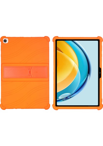 Huawei Matepad Se Için 10.4 Inç Yumuşak Silikon Tablet Kılıfı Pc Kickstand Şok Emici Tablet Kapağı-Turuncu (Yurt Dışından)