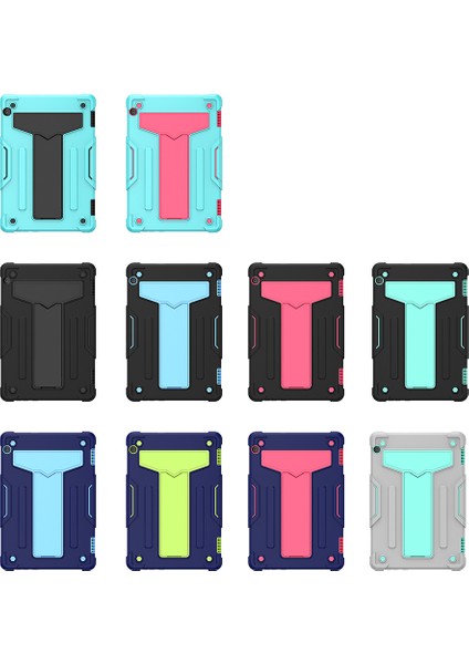 Darbeye Dayanıklı Katlanır Kickstand Silikon + Pc Tablet Hibrit Kılıf Huawei Mediapad T5 10.1-Siyah (Yurt Dışından) modelleri