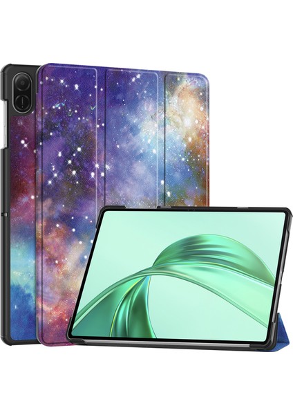 Honor Pad X8A Kılıf Desen Baskı Deri Standı Tablet Kapak-Galaxy Için (Yurt Dışından)