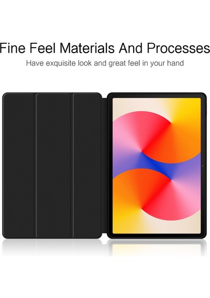 Huawei Matepad Se 11 Kılıf Pu Deri Tpu Arka Tam Koruma Üç Katlı Stand Tablet Kapak-Siyah (Yurt Dışından) modelleri