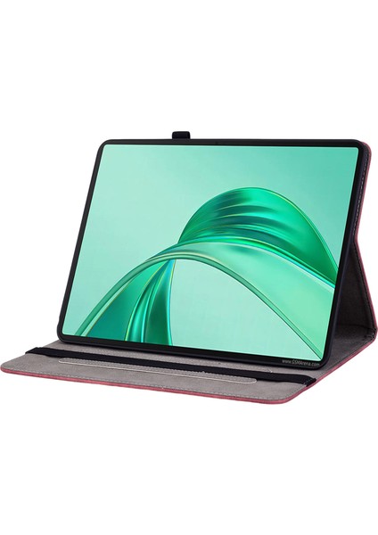 Honor Pad X8A Kılıf Kart Tutucu Çizilmez Deri Kapak Gül Çiçek Baskı-Kırmızı (Yurt Dışından) modelleri