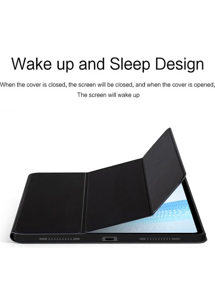 Honor Magicpad 13 Için Üç Katlı Stand Akıllı Kılıf, Pu Deri Otomatik Uyku/uyandırma Tablet Kapağı-Mavi (Yurt Dışından) fırsatları