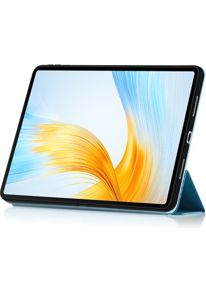 Honor Magicpad 13 Için Üç Katlı Stand Akıllı Kılıf, Pu Deri Otomatik Uyku/uyandırma Tablet Kapağı-Mavi (Yurt Dışından) indirimleri