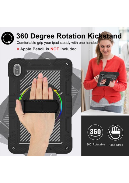 Huawei Matepad Se 11 2024 Için Tablet Kılıfı Silikon + Pc Kickstand Omuz Askısı ile Darbeye Dayanıklı Kapak-Siyah (Yurt Dışından) fiyatları