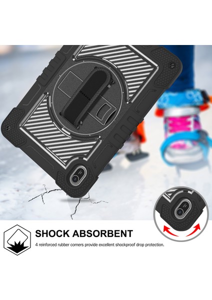 Huawei Matepad Se 11 2024 Için Tablet Kılıfı Silikon + Pc Kickstand Omuz Askısı ile Darbeye Dayanıklı Kapak-Siyah (Yurt Dışından) modelleri