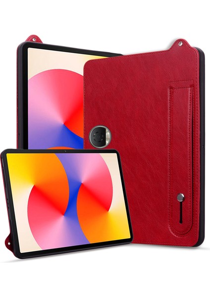 Honor Magicpad 2 12.3 Tablet Kılıfı El Kayışı Kickstand Deri Kılıf-Kırmızı (Yurt Dışından) indirimleri