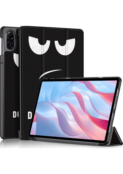Pu Deri Tablet Kılıfı Onur Pad X9/pad X8 Pro, Desen Baskı Üç Katlı Stand Folio Koruyucu Kapak-Gözler (Yurt Dışından)