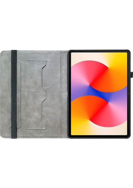 Huawei Matepad Se 11 Kılıf Desen Baskı Pu Deri Standı Kart Yuvaları ile Tablet Kapağı-Erik Çiçeği (Yurt Dışından)