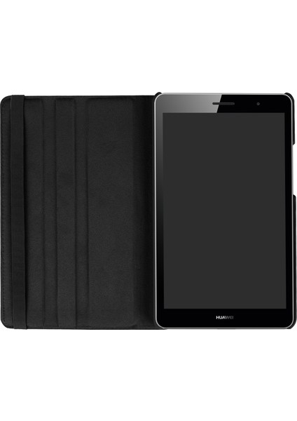 Litchi Deri Deri 360 Derece Döner Standlı Tablet Kılıfı Huawei Mediapad T3 8.0-Siyah (Yurt Dışından) modelleri