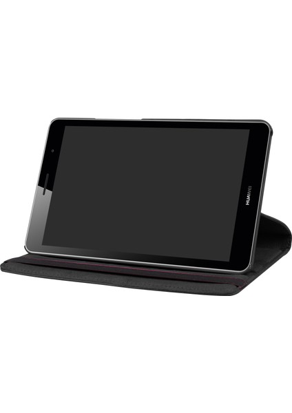 Litchi Deri Deri 360 Derece Döner Standlı Tablet Kılıfı Huawei Mediapad T3 8.0-Siyah (Yurt Dışından) indirimleri
