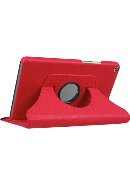 Litchi Deri Deri 360 Derece Döner Stand Tablet Kapağı Huawei Mediapad T3 8.0-Kırmızı (Yurt Dışından) fırsatları