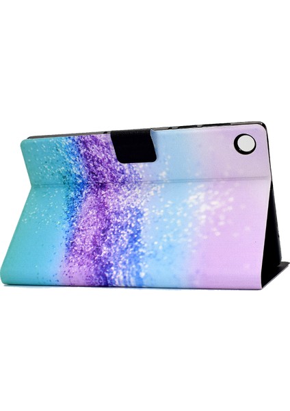Huawei Matepad T10S/T10 Tablet Kabuğu-Renkli Işıltılı Elemanlar Için Desen Baskı Deri Standı (Yurt Dışından) fırsatları