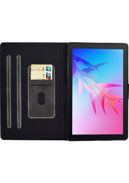 Huawei Enjoy Tablet 2/matepad T 10 9,7 Inç/t 10S 10,1 Inç/honor Pad 6 10,1 Inç/pad X6 9,7 Inç Tablet Kılıfı Düz ​​renk Pu Deri Folyo Çevirmeli Stand Kart Yuvaları Manyetik Kapak (Yurt Dışından)