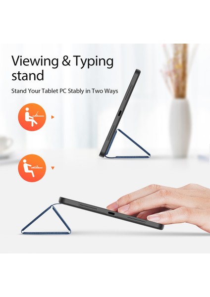 Dux Ducıs Domo Serisi Honor Pad 9 Kılıf Üç Katlı Stand Pu Deri Koruyucu Tablet Kapağı-Mavi (Yurt Dışından) modelleri