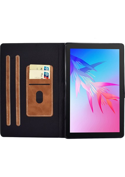 Huawei Enjoy Tablet 2/matepad T 10 9,7 Inç/t 10S 10,1 Inç/honor Pad 6 10,1 Inç/pad X6 9,7 Inç Tablet Kılıfı Düz ​​renk Pu Deri Folyo Çevirmeli Stand Kart Yuvaları Manyetik Kapak (Yurt Dışından)