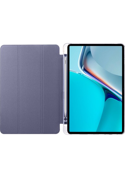 Huawei Matepad 11 (2021) Için Pu Deri Üç Katlı Stand Folyo Darbeye Dayanıklı Kılıf Otomatik Uyku/uyandırma Akıllı Tablet Kapağı ile Kalem Tutucu-Mor (Yurt Dışından) fiyatları