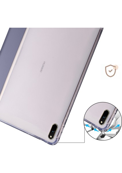 Huawei Matepad 11 (2021) Için Pu Deri Üç Katlı Stand Folyo Darbeye Dayanıklı Kılıf Otomatik Uyku/uyandırma Akıllı Tablet Kapağı ile Kalem Tutucu-Mor (Yurt Dışından) fırsatları