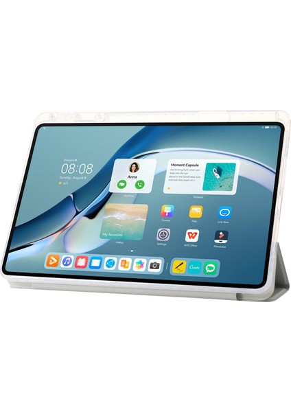 Huawei Matepad Pro 11(2022) Kılıf Üç Katlı Standlı Tablet Deri Kapak-Gri (Yurt Dışından) fiyatları