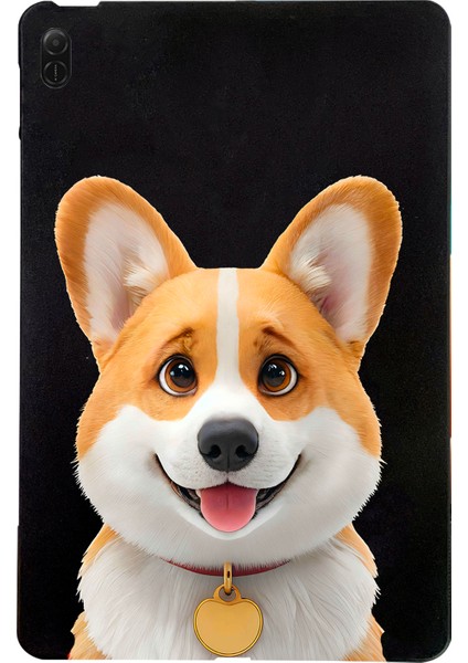 Honor Pad X8A Kılıf Desen Baskı Ince Tpu Tablet Koruyucu Kapak-Corgi Için (Yurt Dışından)