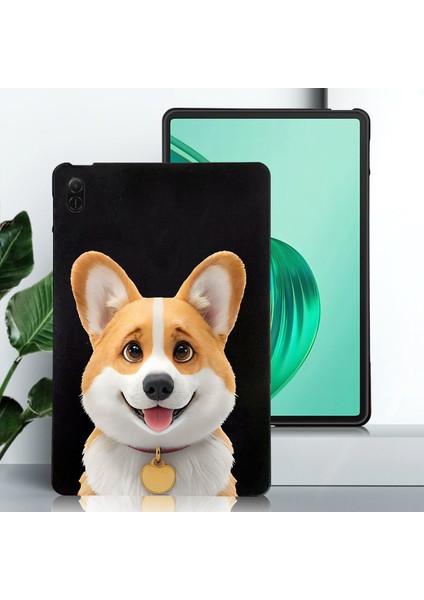 Honor Pad X8A Kılıf Desen Baskı Ince Tpu Tablet Koruyucu Kapak-Corgi Için (Yurt Dışından)