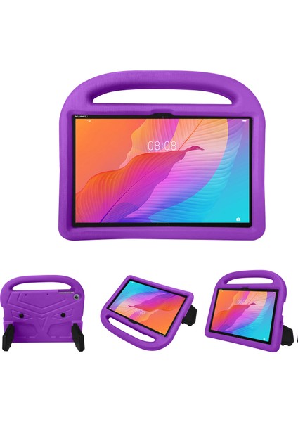 Serçe Tarzı Eva Tablet Koruyucu Kılıf Kapak Kickstand ile Huawei Enjoy Tablet 2 10.1/T10 9.7/T10S 10.1-Mor (Yurt Dışından)