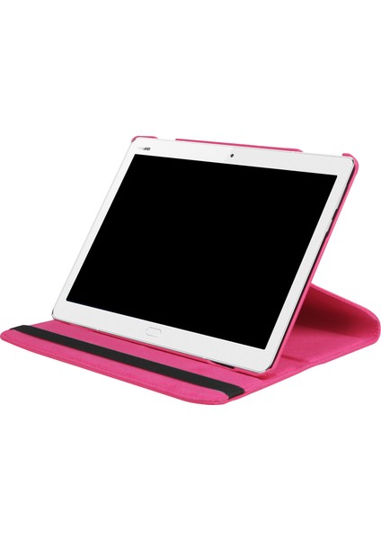 Litchi Texture Akıllı Pu Deri Döner Stand Flip Case Elastik Bantlı Huawei Mediapad M3 Lite 10-Rose (Yurt Dışından) indirimleri