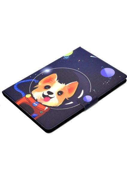 Darbeye Dayanıklı Desen Baskı Kartı Yuvası Standı Pu Deri Tablet Kılıfı Huawei Mediapad T3 10-Havacılık Köpek (Yurt Dışından)